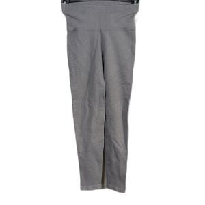 Aerie Offline Moto Light Gray leggings ribbed denim design XXS high waist capri